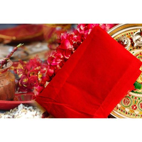 Divine Vibes Pooja Cloth 1.25 Meter - Red