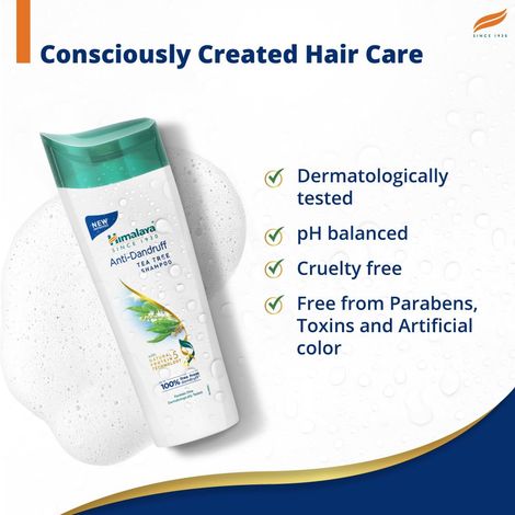 Himalaya Anti Dandruff Shampoo With Tea Tree Removes Dandruff & Soothes Sclap