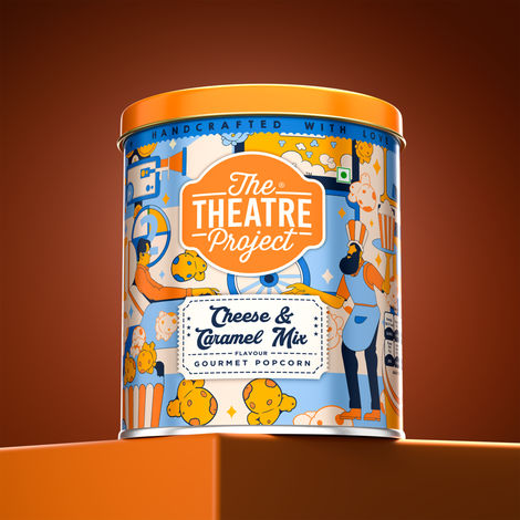 The Theatre Project Popcorn Tins - Cheese And Caramel Mix