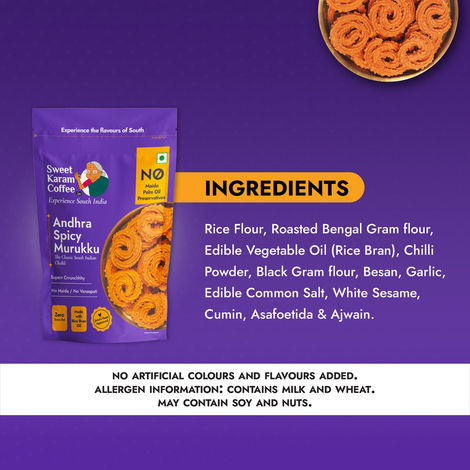 Sweet Karam Coffee Andhra Spicy Murukku Namkeen Snacks