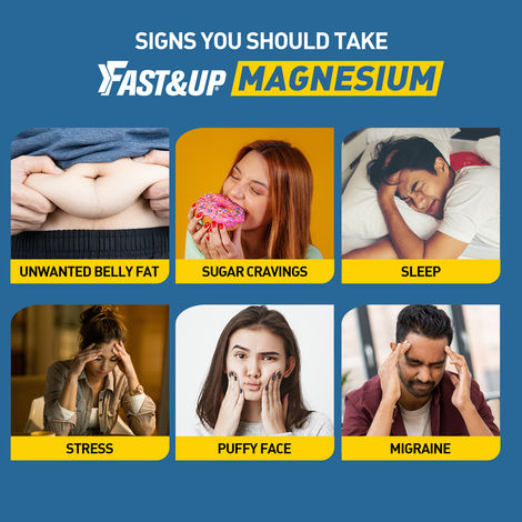 Fast&Up Magnesio Sleep Supplement 300mg Magnesium - Lime & Lemon Flavour