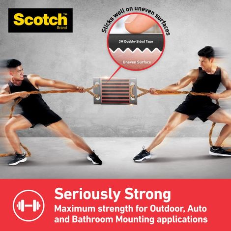 Scotch Extreme Double Sided Tape for Mounting - Outdoor, Weather Resistant 1 PIECE