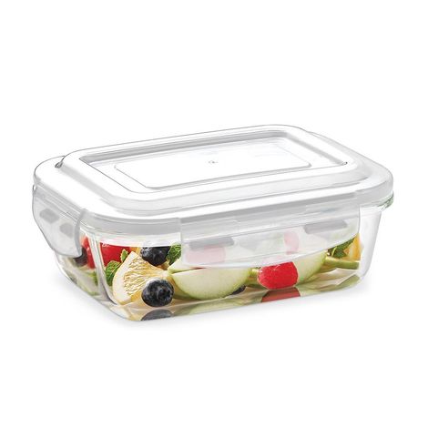 Borosil Klip N Store Storage Container With Airtight Lid (370 ml) | Borosilicate Glass