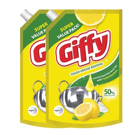 Giffy Active Salt and Lemon Liquid Dish Wash Gel