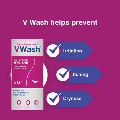 Vwash Plus Expert Intimate Hygiene Wash for Women With pH 3.5