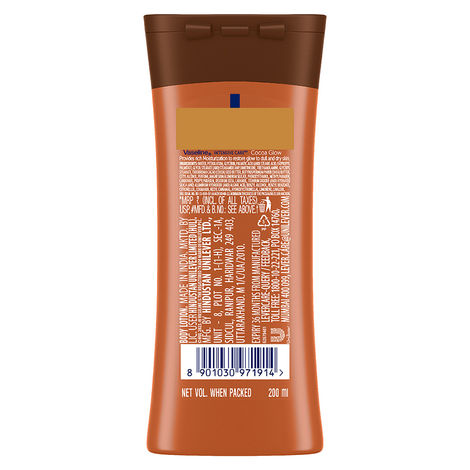Vaseline Cocoa Glow Serum In Lotion, 100% Pure Cocoa & Shea Butter for Glowing & Soft Skin