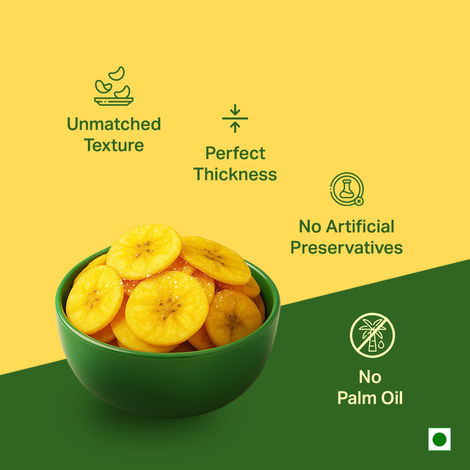 Too Yumm Classic Salted Banana Chips | Made with Nendran bananas | No Palm Oil | 100% Veg