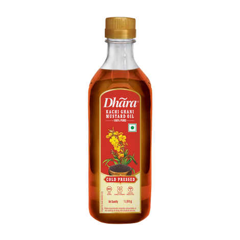 Dhara Kachi Ghani Mustard (Sarson) Cold Pressed Oil