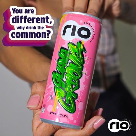 RIO Pink Guava Bubbly Fruit Drink Can