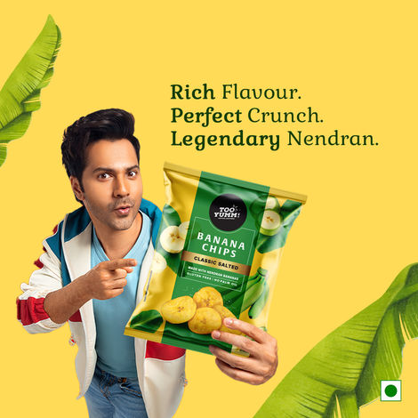 Too Yumm Classic Salted Banana Chips | Made with Nendran bananas | No Palm Oil | 100% Veg