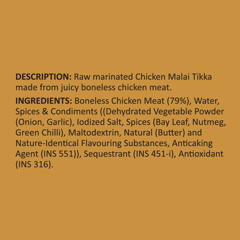 Meatzza Marinated Boneless Malai Tikka