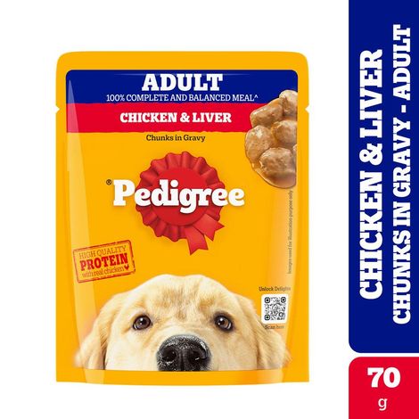 Pedigree Adult Chicken & Liver Chunks In Gravy Wet Dog Food