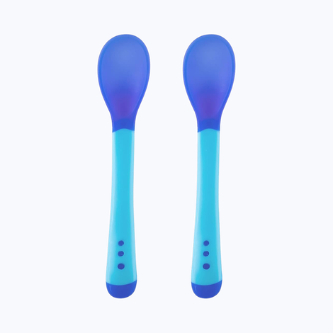 LuvLap Tiny Love Heat Sensitive Spoon Set, Food Grade PP, with Soft Silicone Tip, BPA Free