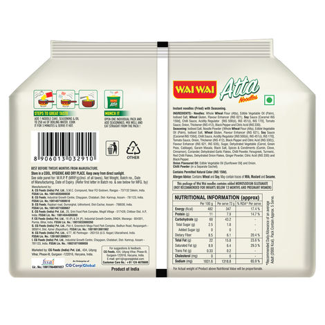 Wai Wai Atta Ndls 5In1 Veg