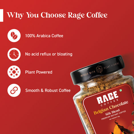 Rage Coffee Silk Blend Belgian Chocolate Instant Coffee