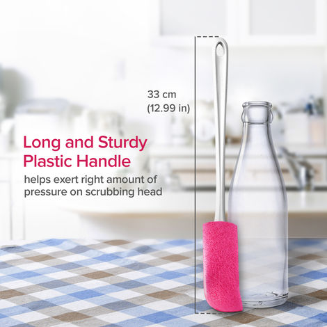 Scotch-Brite Plastic Bottle Cleaner Brush | Pink and White