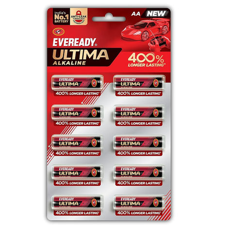 Eveready Ultima Alkaline AA Battery, 400% Longer Lasting