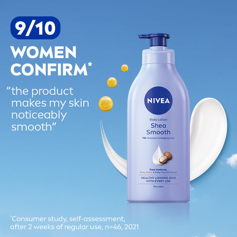 NIVEA Shea Smooth Body Lotion |48 H Moisturization|With Deep Moisture Serum | For Dry Skin