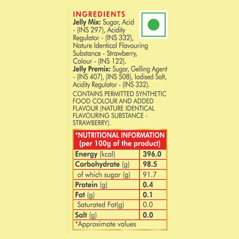 Weikfield Jelly Crystals Strawberry Flavour Carton