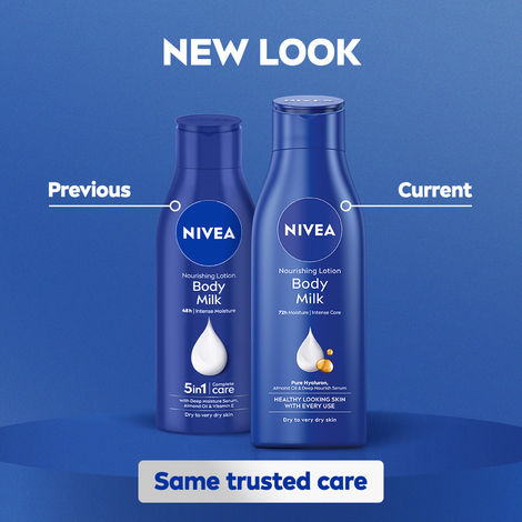 NIVEA Nourishing Body Lotion Body Milk|48 H Moisturization|2X Almond Oil|For Very Dry Skin