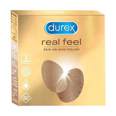 Durex Real Feel Condoms For Men For Real Skin On Skin Feeling Latex Free