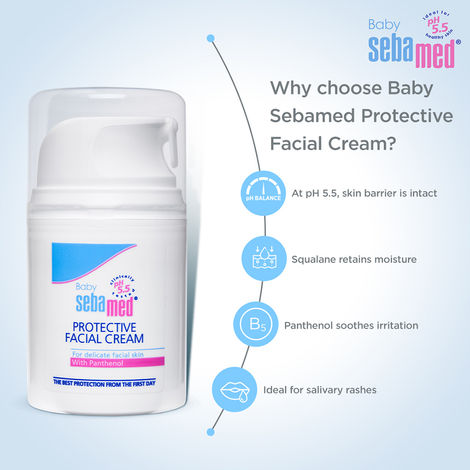 Baby Sebamed Protective Facial Cream | pH 5.5 | Baby Face Cream | Vitamin E for Soft Skin