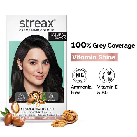 Streax Cream Hair Colour Natural Black