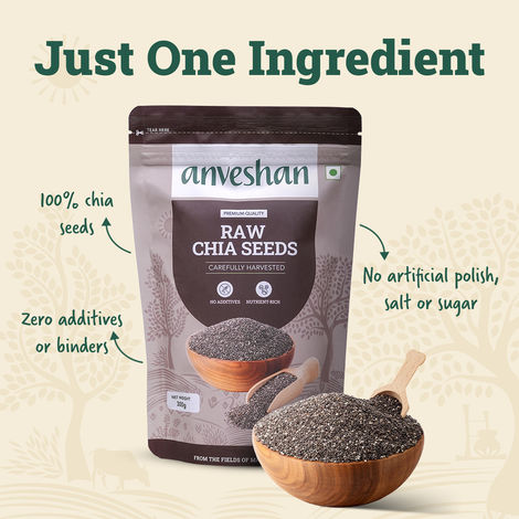 Anveshan Raw Chia Seeds Rich In Protein & Fiber