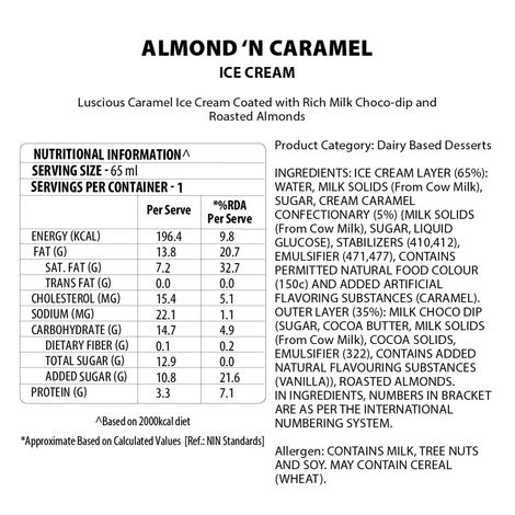 Baskin Robbins Almond 'N' Caramel Ice Cream Stick