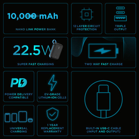 Urbn 10000 mAh Nano Link - Black