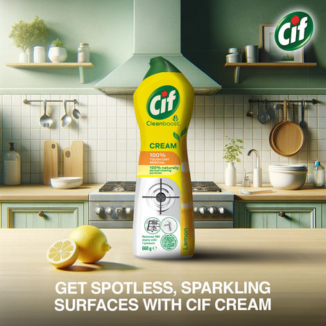 Cif Cream Multi Purpose Lemon Spray Cleaner