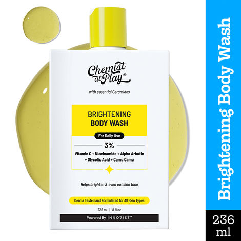 Chemist At Play Brightening Body Wash - 2% Vitamin C + Niacinamide Shower Gel For Women & Men