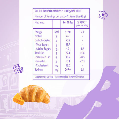 Bauli Moonfils Croissants Sweet Cheese Creme