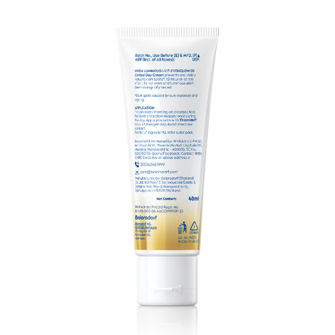 NIVEA Luminous Even Glow Oil Control Day Cream SPF 50,Thiamidol |UV protection & Reduces Dark Spots
