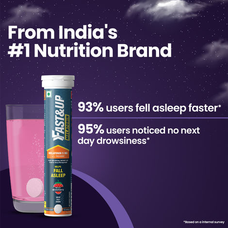 Fast&Up Melatonin Sleep Supplement |Strawberry Flavour