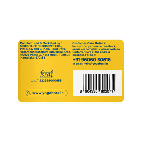 Yoga Bar Super High Protein Oats,Choco Almond,Whey and Probiotics,High Fiber,Dark Chocolate