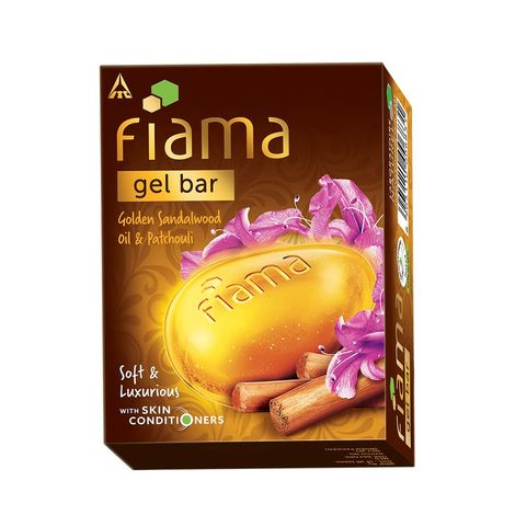 Fiama Gel Bathing Bar Golden Sandalwood Oil and Patchouli with Skin Conditioners for Moisturised