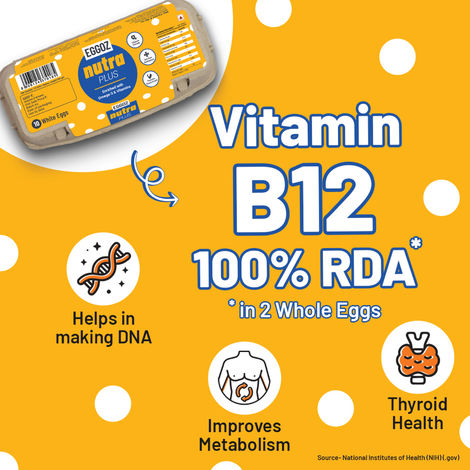 Eggoz Nutra Plus Speciality Eggs with Omega 3 | Selenium and Vitamins