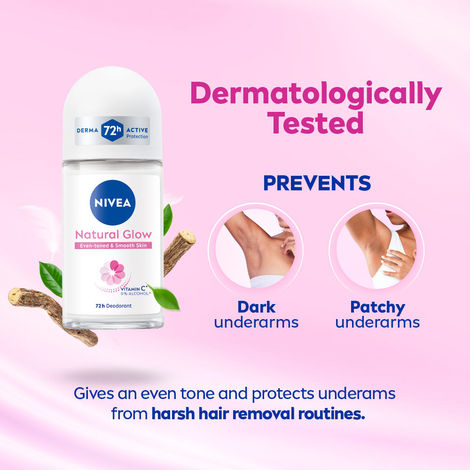 Nivea Natural Glow Even-toned & Smooth Skin 72h Protection Roll On