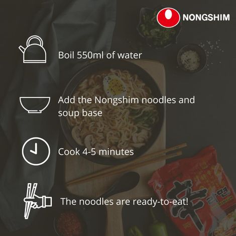 Korean Nongshim Shin Ramyun Noodle Soup Veg