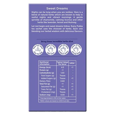 Pukka Chamomile and Lavender for Night Time Sleep I Herbal Infusions