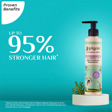 Pilgrim Rosemary & Biotin Anti Hairfall Shampoo for Reducing Hair Loss & Breakage