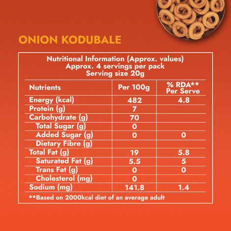 Sweet Karam Coffee Onion Kodubale / Ring Murukku - No Palm Oil, No Maida