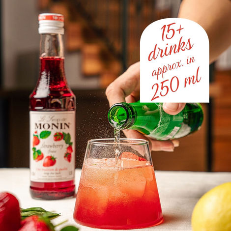 Monin Strawberry Syrup for Cocktail | Mocktails |Slush