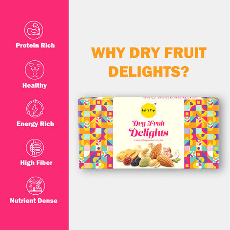 Let's Try Dryfruit Delight Gift Box Combo