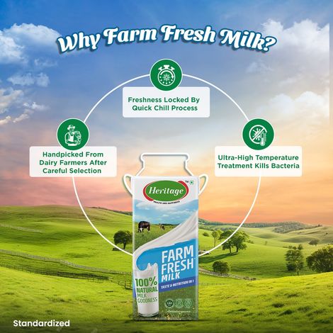 Heritage Farm Fresh Toned Tetra pack Milk