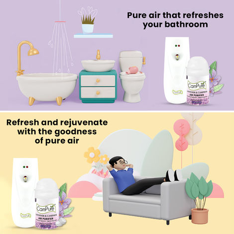Campure Lavender Automatic Spray Camphor/Kapur Air Freshener Refill