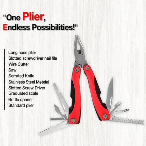 Link Prabal 13-in-1 Multi-Function Plier Tool - Compact Home Hand Tool
