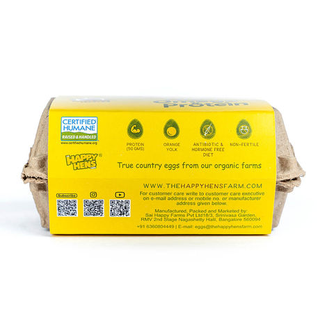 HAPPY HENS Free Range Omega-3 Enriched Eggs