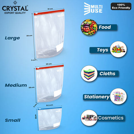 Crystal Small Slide Seal Bag
